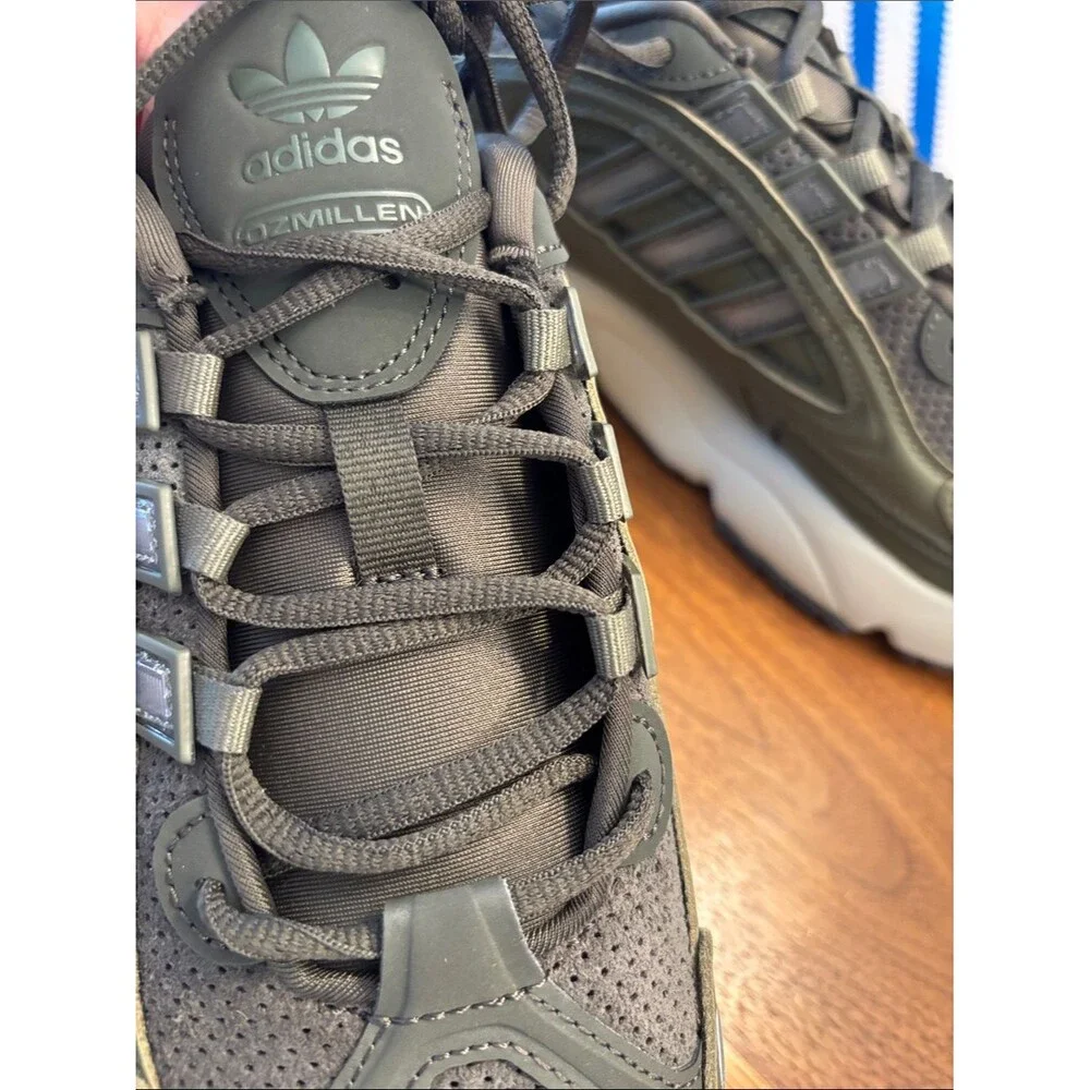 NEW Adidias Ozmillem Green Olive 90s Throwback Shoe Men Size 8.5